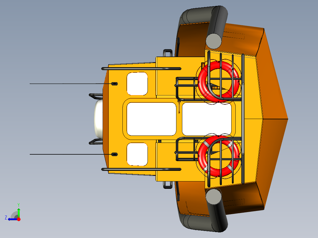 简易救援艇草图3D建模 RHINO设计(1)右视图