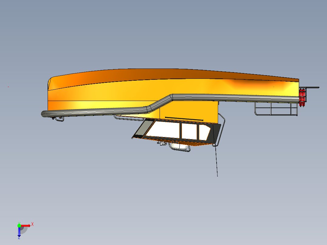 简易救援艇草图3D建模 RHINO设计(1)俯视图