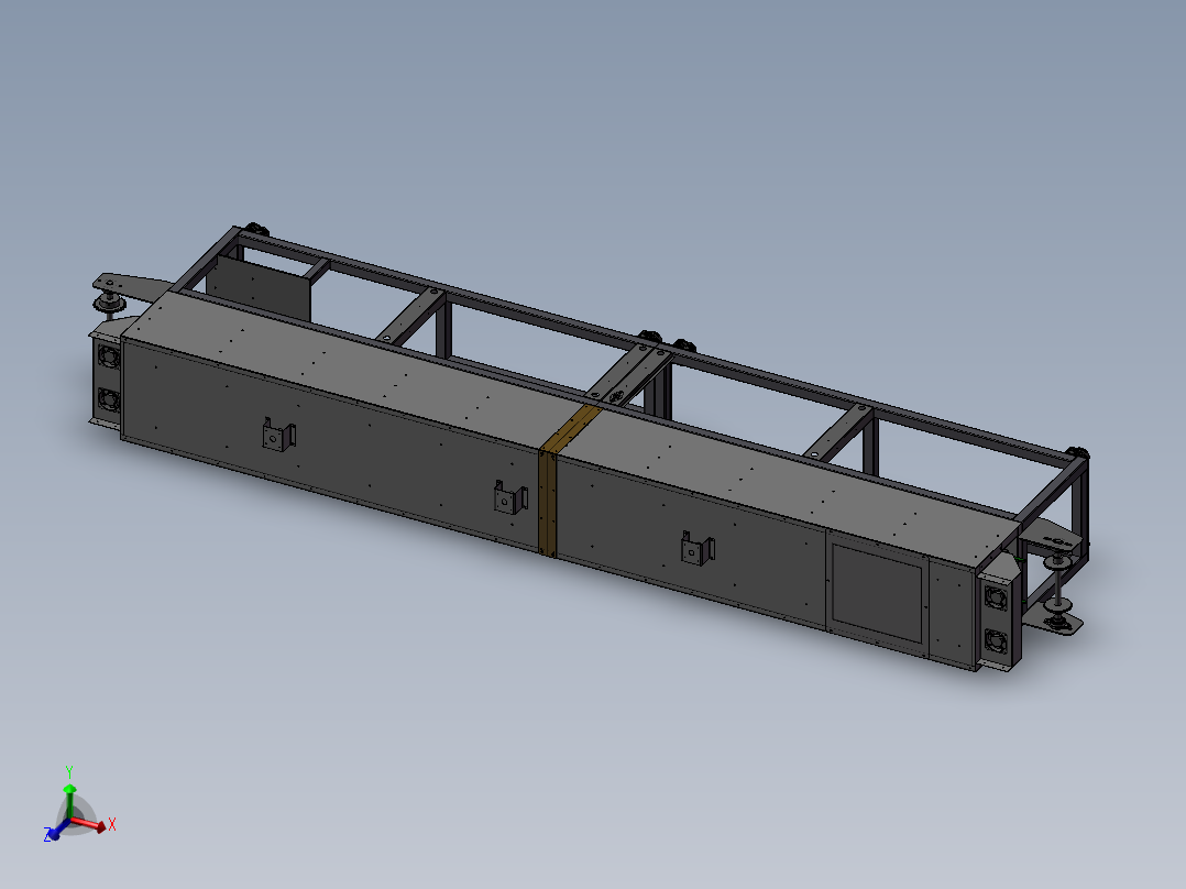 非标隧道式自动恒温烘箱3D图纸H484