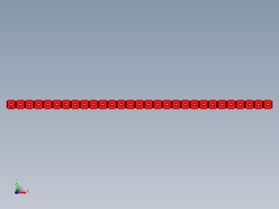 彩色公头100mil（2.54mm）系列-DS1021_red_1x29p_100mil_Type5_rev1.0前视图
