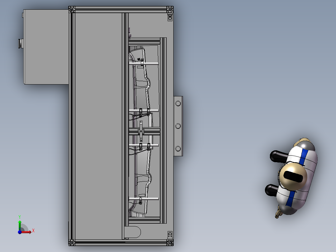 自动插入式支架制造机设计前视图