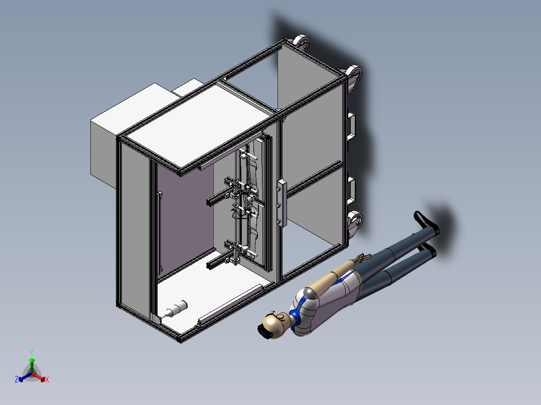 自动插入式支架制造机设计正等轴测图