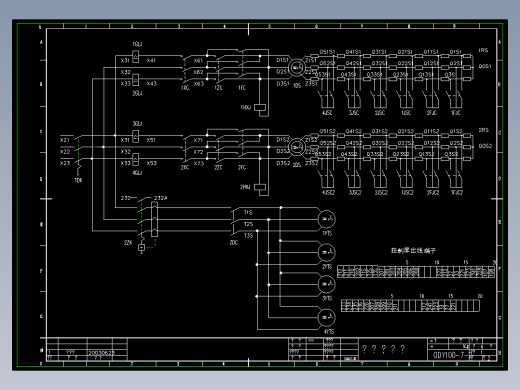 100T行车电气全套图纸