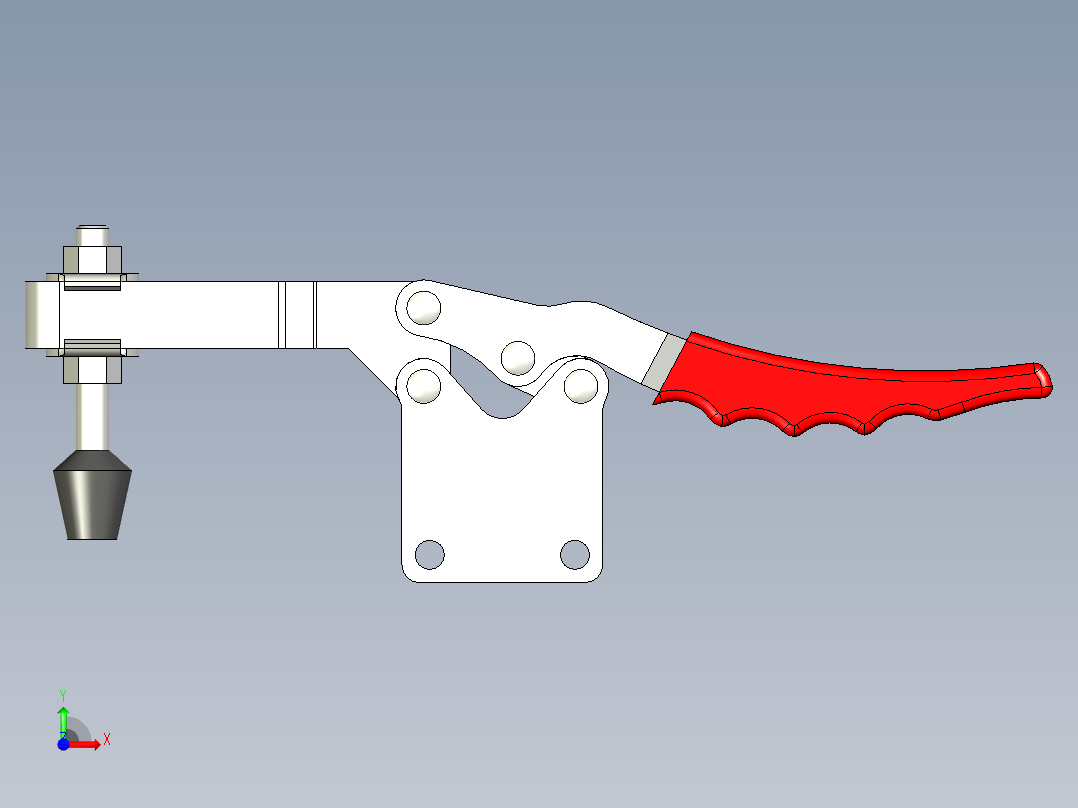 水平式夾鉗SSP(N)-3D多系列多零件图纸模型前视图