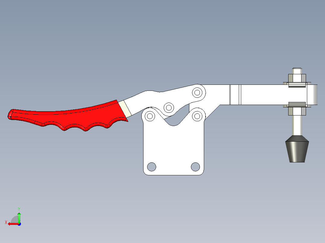 水平式夾鉗SSP(N)-3D多系列多零件图纸模型后视图