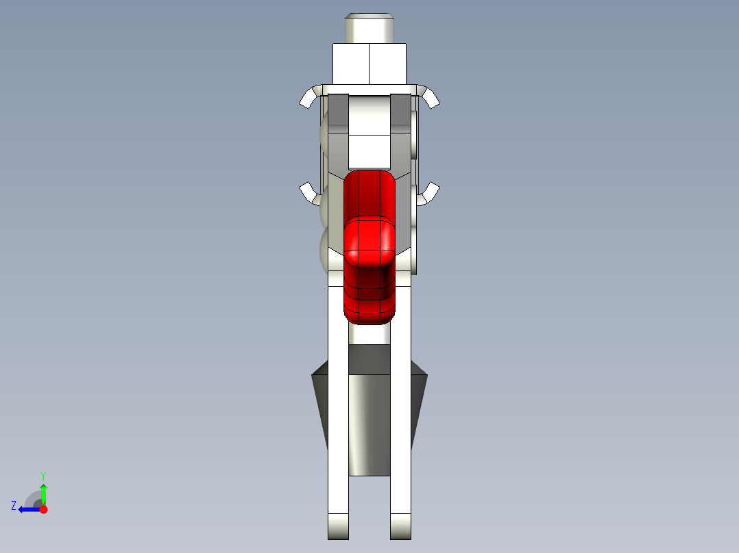 水平式夾鉗SSP(N)-3D多系列多零件图纸模型右视图