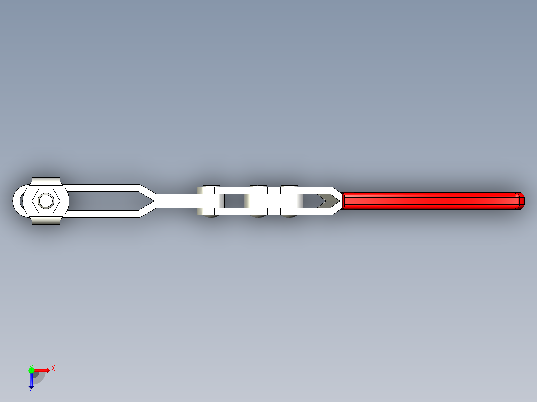 水平式夾鉗SSP(N)-3D多系列多零件图纸模型俯视图