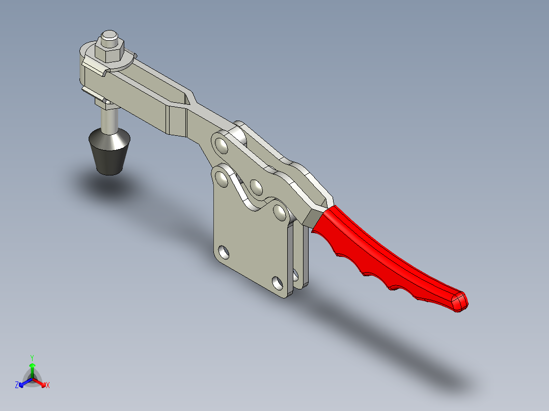 水平式夾鉗SSP(N)-3D多系列多零件图纸模型正等轴测图