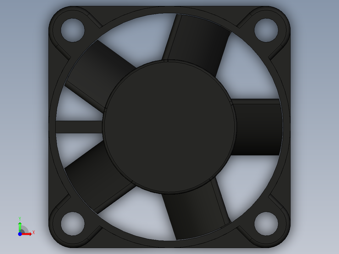 轴流风扇30x30x10前视图