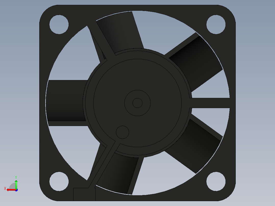 轴流风扇30x30x10后视图