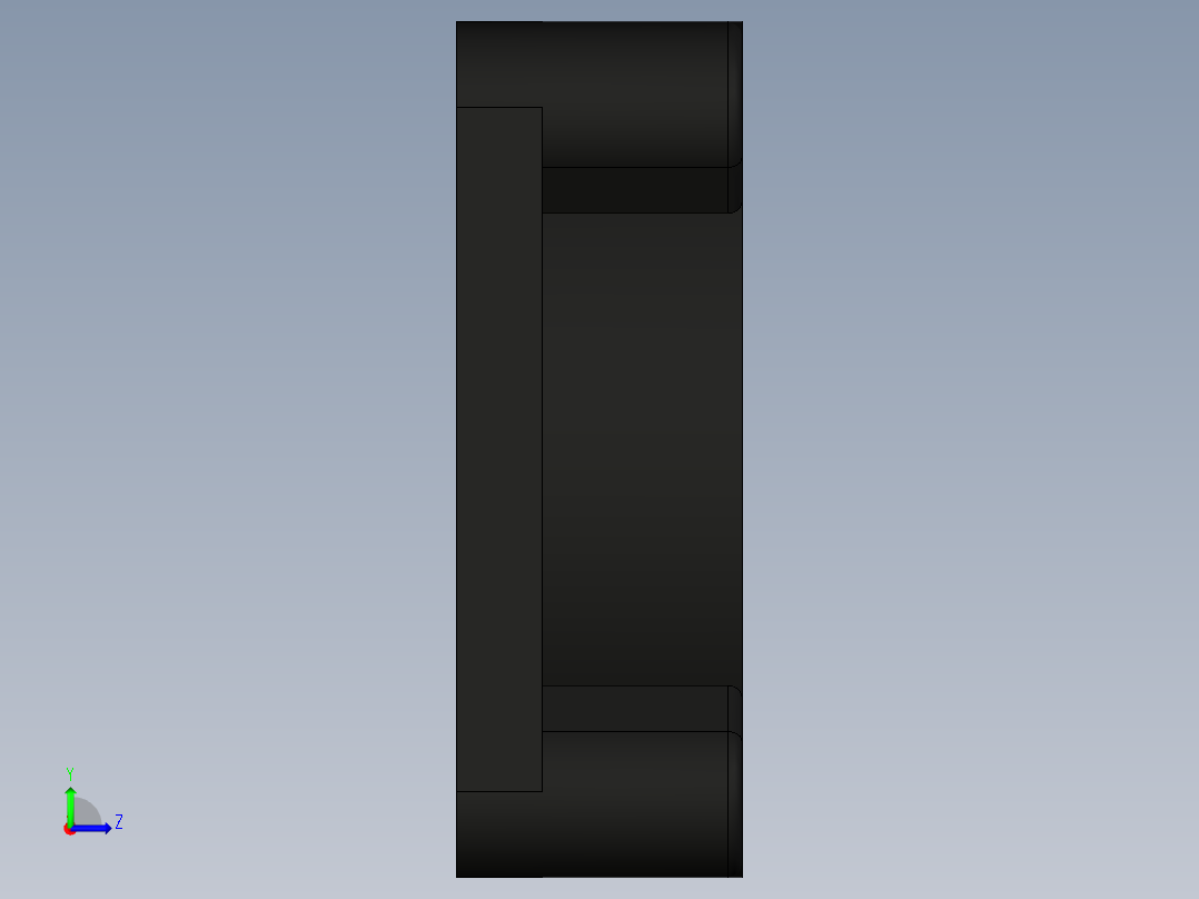 轴流风扇30x30x10左视图