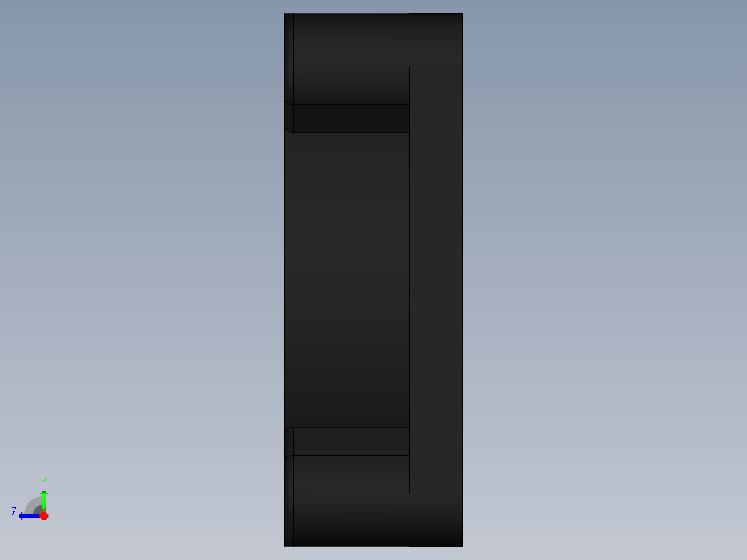 轴流风扇30x30x10右视图