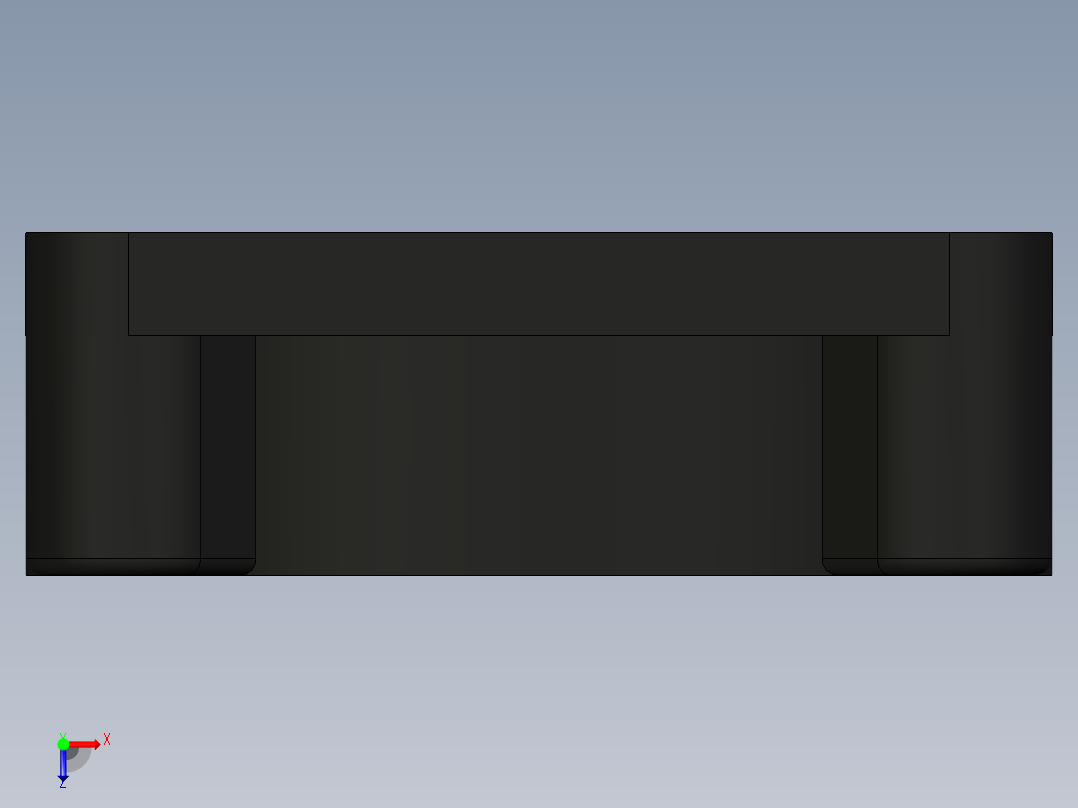 轴流风扇30x30x10俯视图