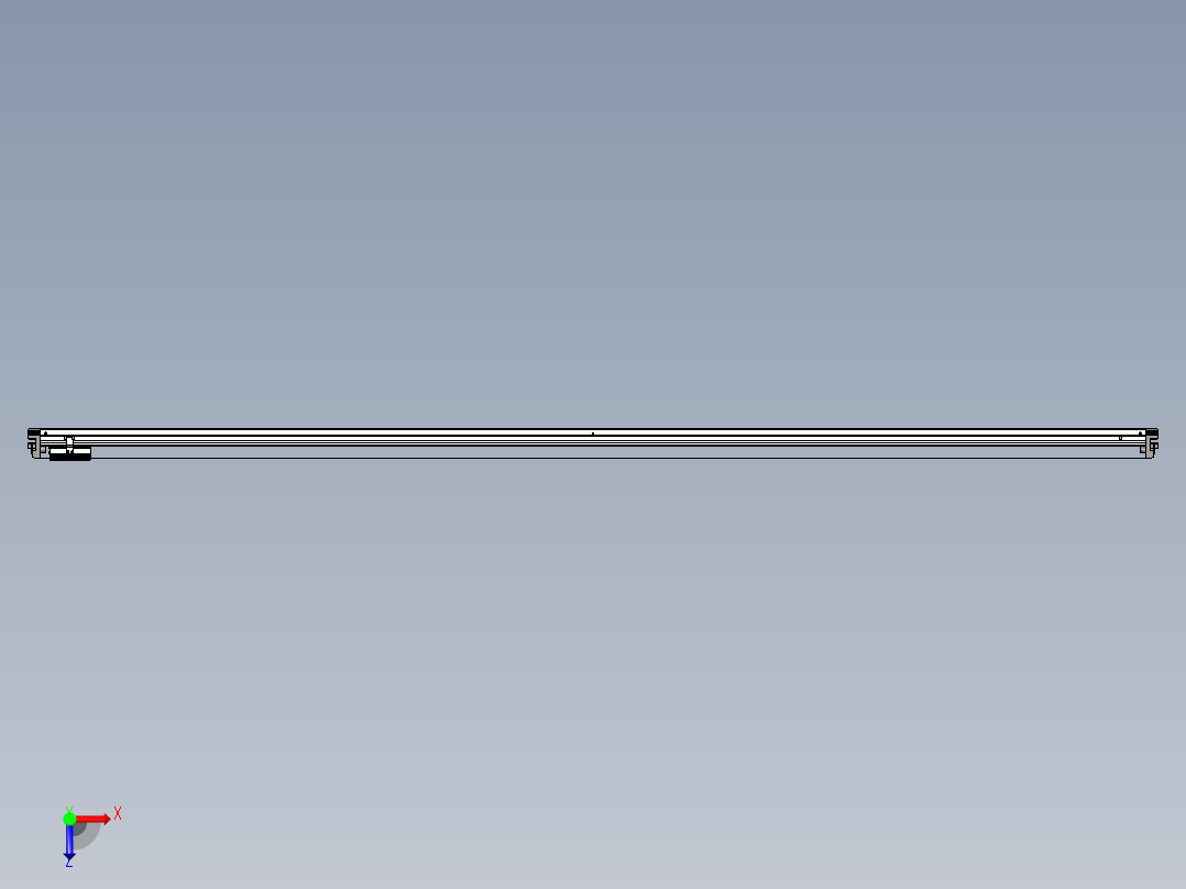 威洛博VL系列直线电机模组-VL14S1-S2800俯视图