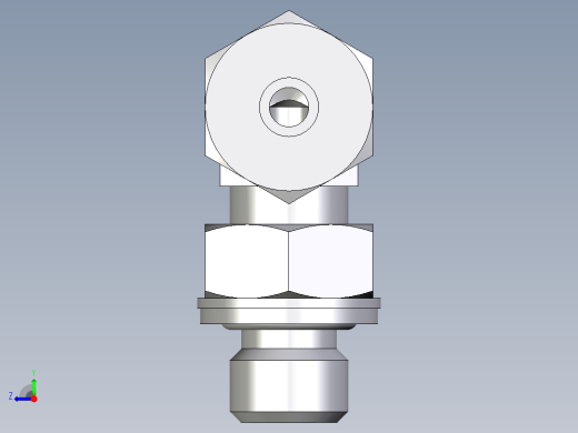 卡套式工业通用硬管接头EO_Adjustable_Locknut_elbow_WEE06SMCF右视缩略图