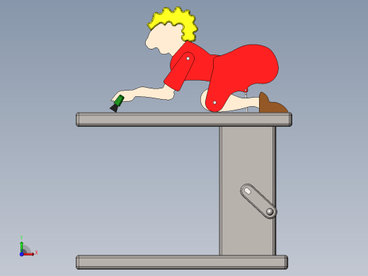 可动清洁女工玩具前视缩略图