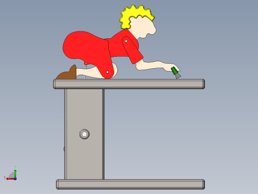 可动清洁女工玩具后视缩略图