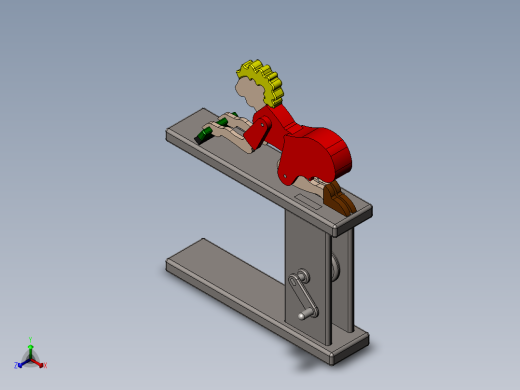 可动清洁女工玩具正等轴测缩略图