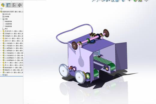 蓝莓收获机三维图纸SolidWorks缩略图