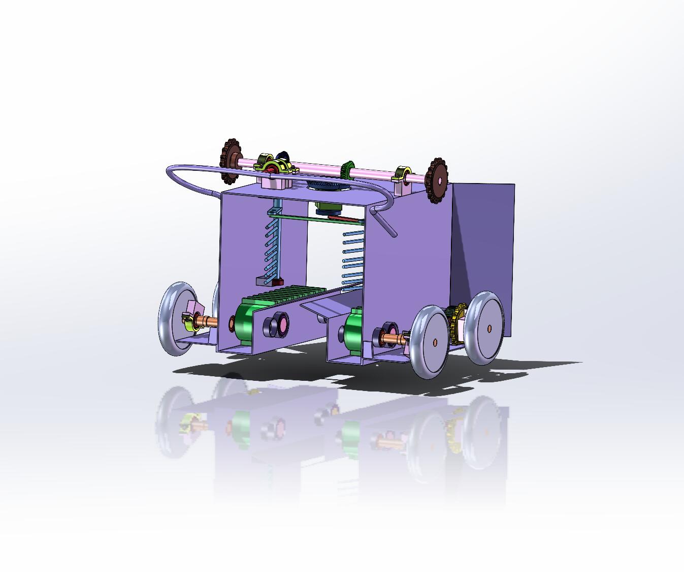 蓝莓收获机三维图纸SolidWorks