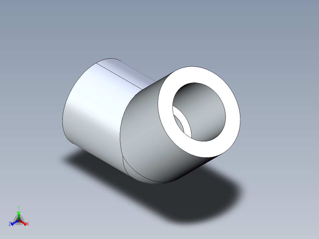 CPVC管件08-Sch80_45Elbow_SxS_9817-003 _0.375in正等轴测图