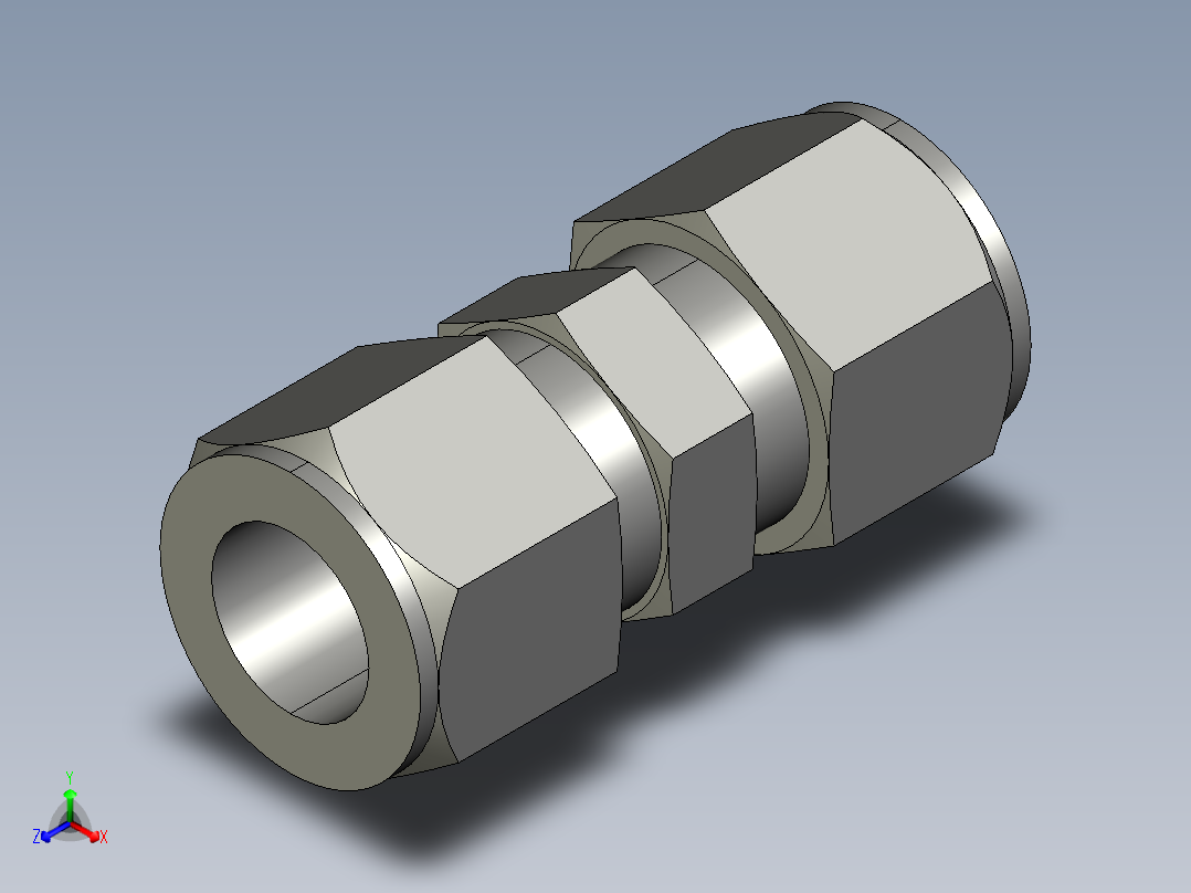 卡套式工业通用硬管接头12_hbu-s主视图