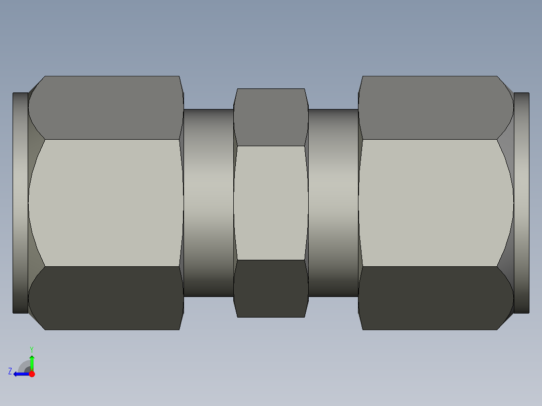卡套式工业通用硬管接头12_hbu-s右视图