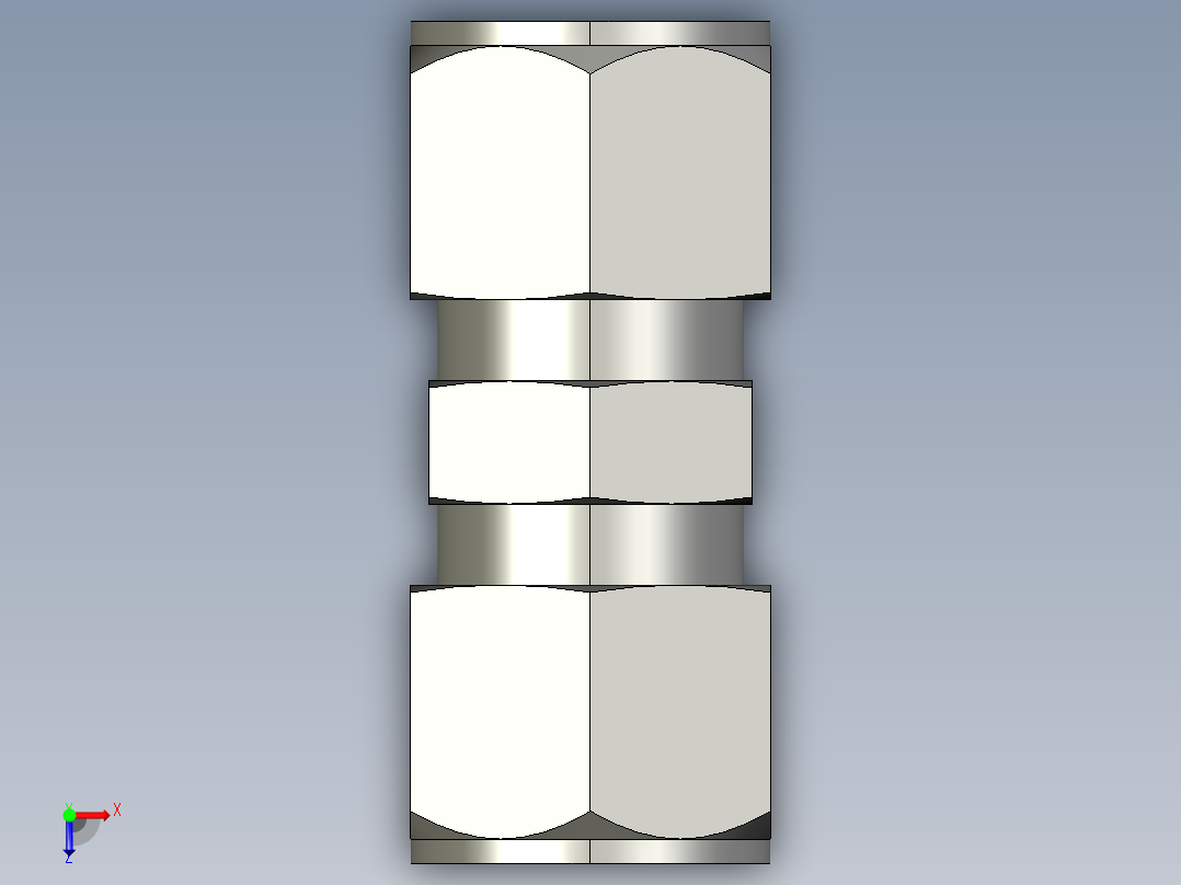 卡套式工业通用硬管接头12_hbu-s俯视图