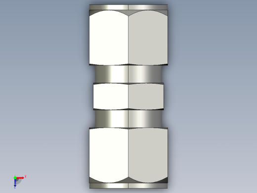 卡套式工业通用硬管接头12_hbu-s俯视缩略图