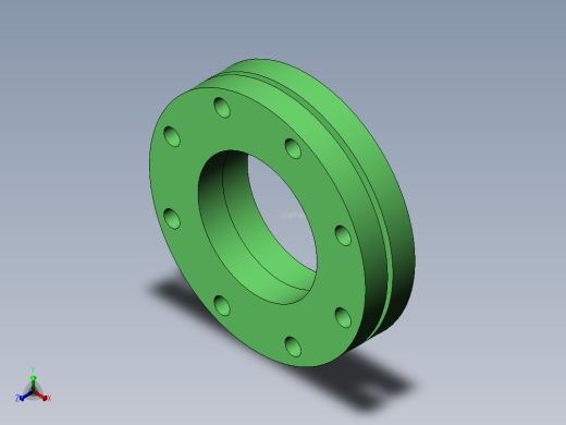 法兰 (7)正等轴测缩略图
