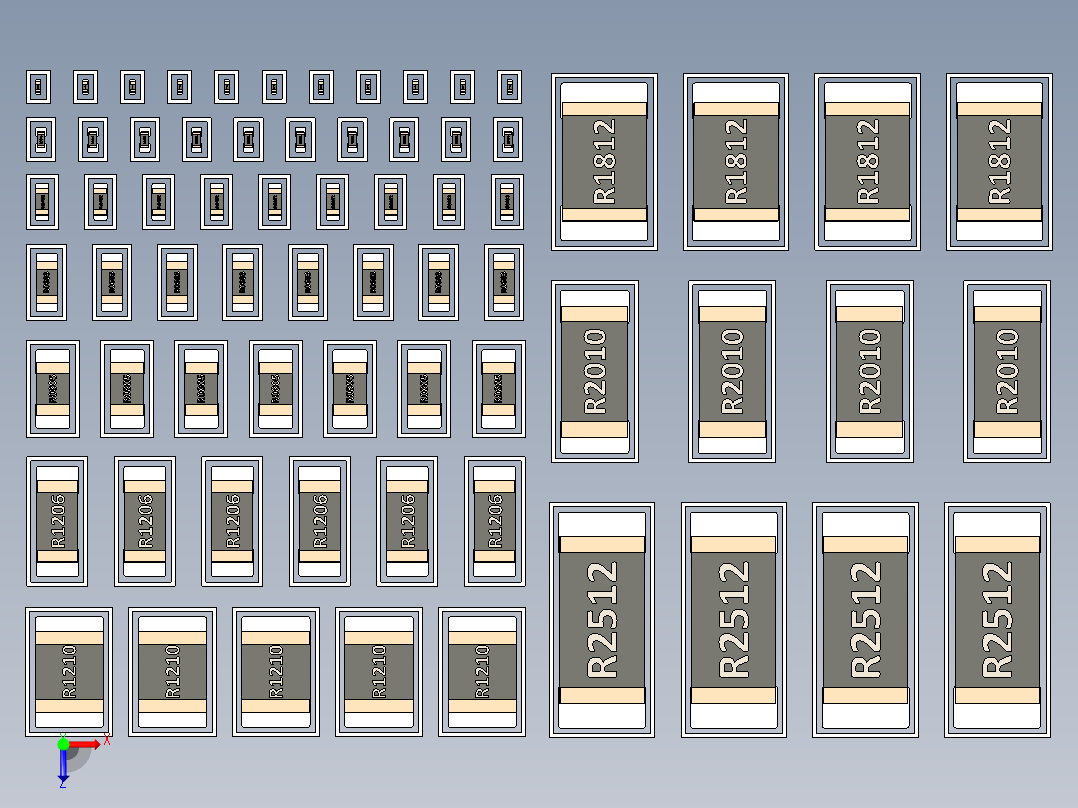 电阻组装俯视图