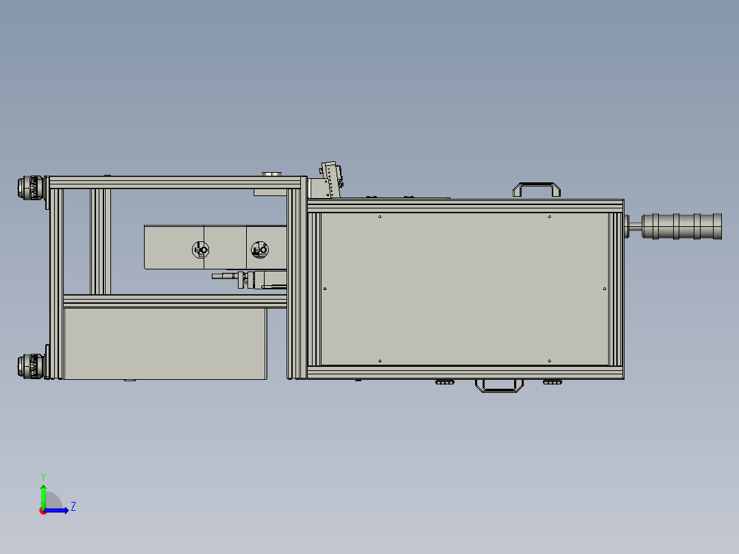 非标自动化检测设备工作台左视图