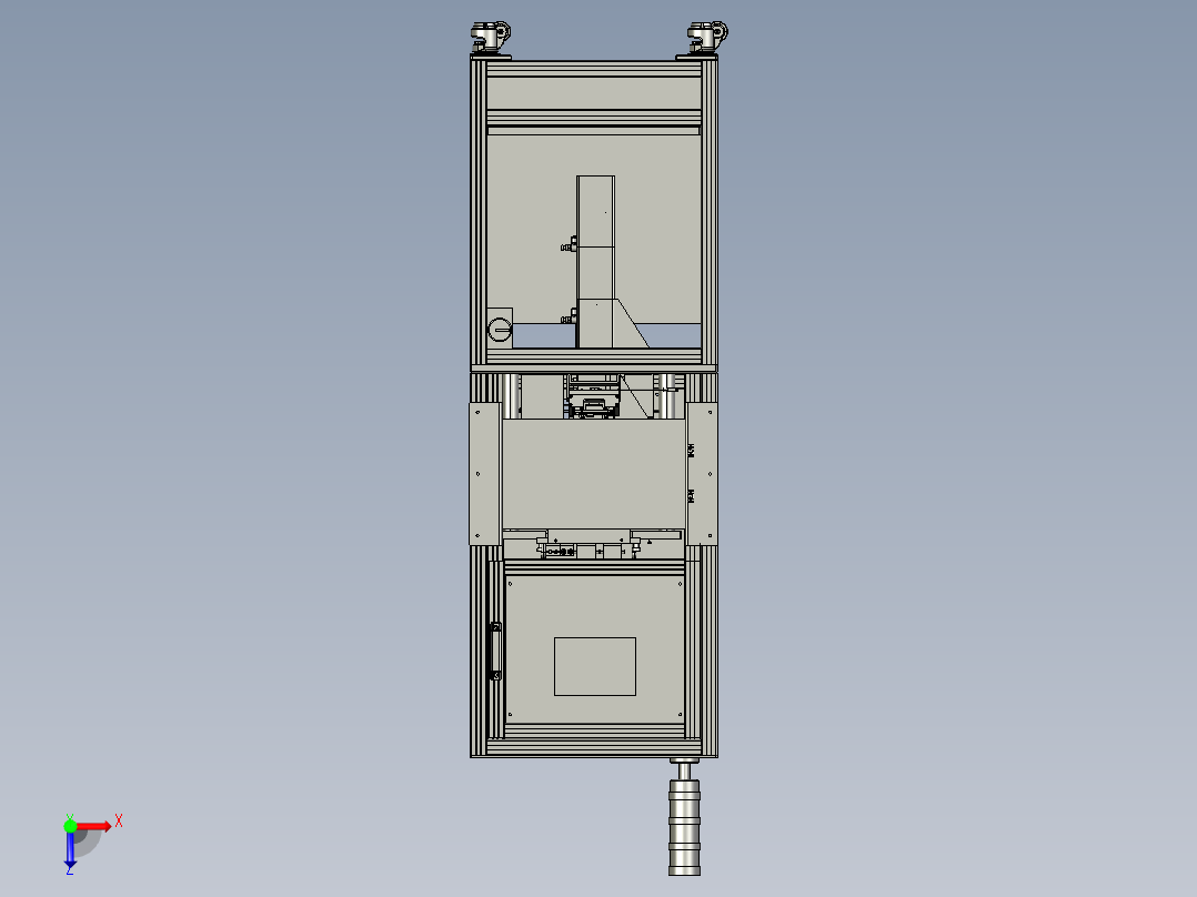 非标自动化检测设备工作台俯视图