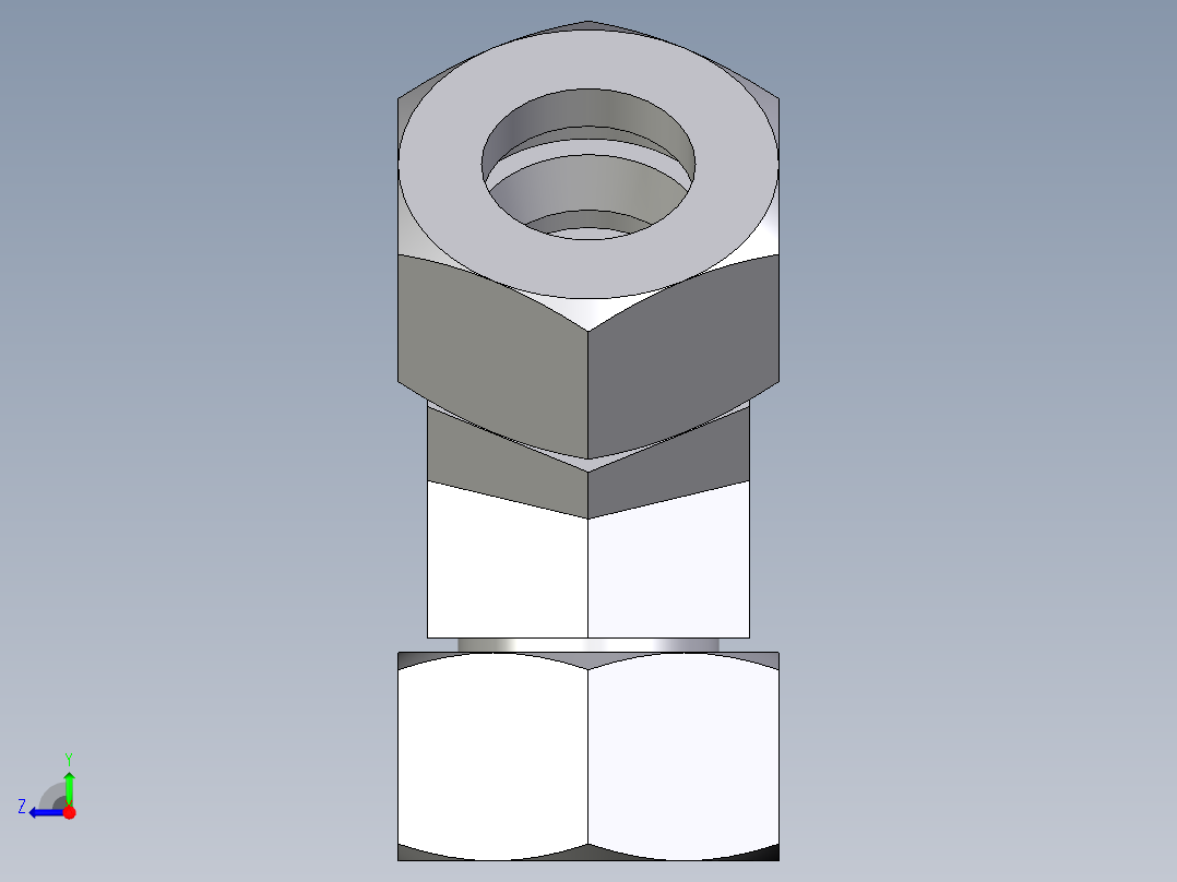 卡套式工业通用硬管接头EO_Swivel_nut_45_deg_elbow_EV18ZLCF右视图