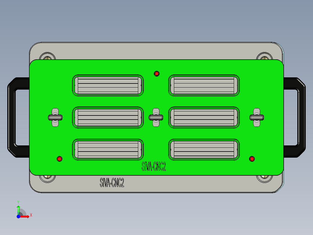 siva-aim笔记本CNC工装夹具三维模型-CNC2前视图