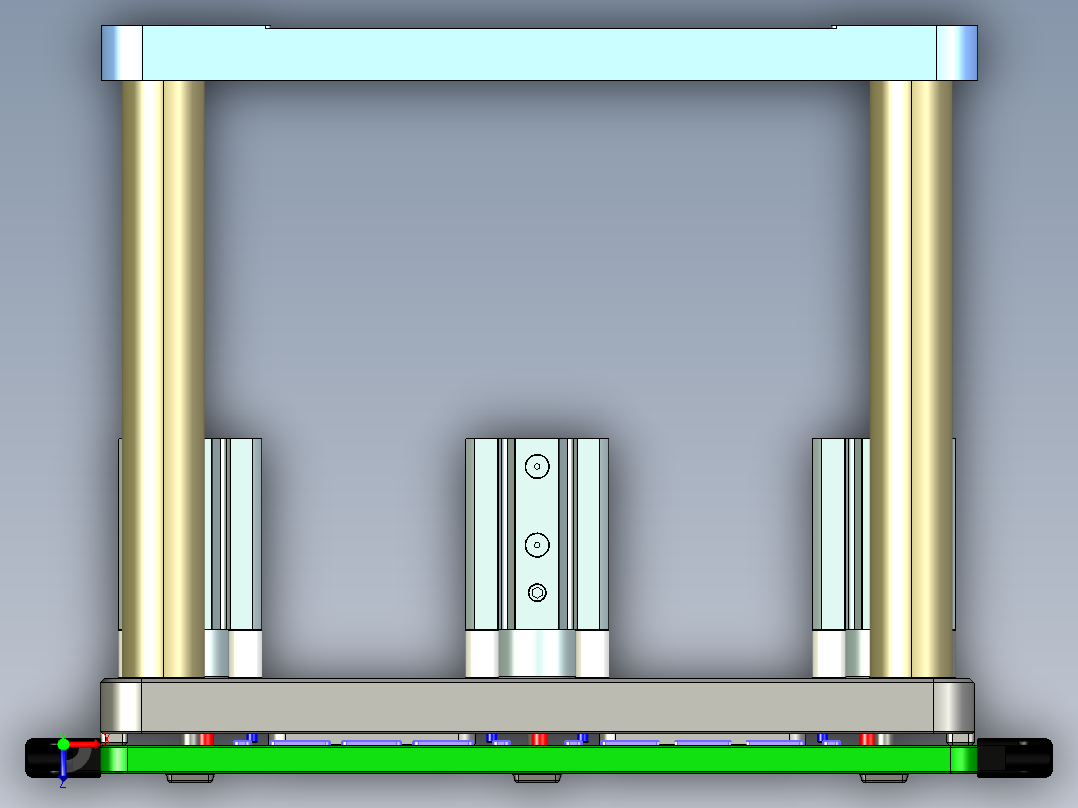 siva-aim笔记本CNC工装夹具三维模型-CNC2俯视图