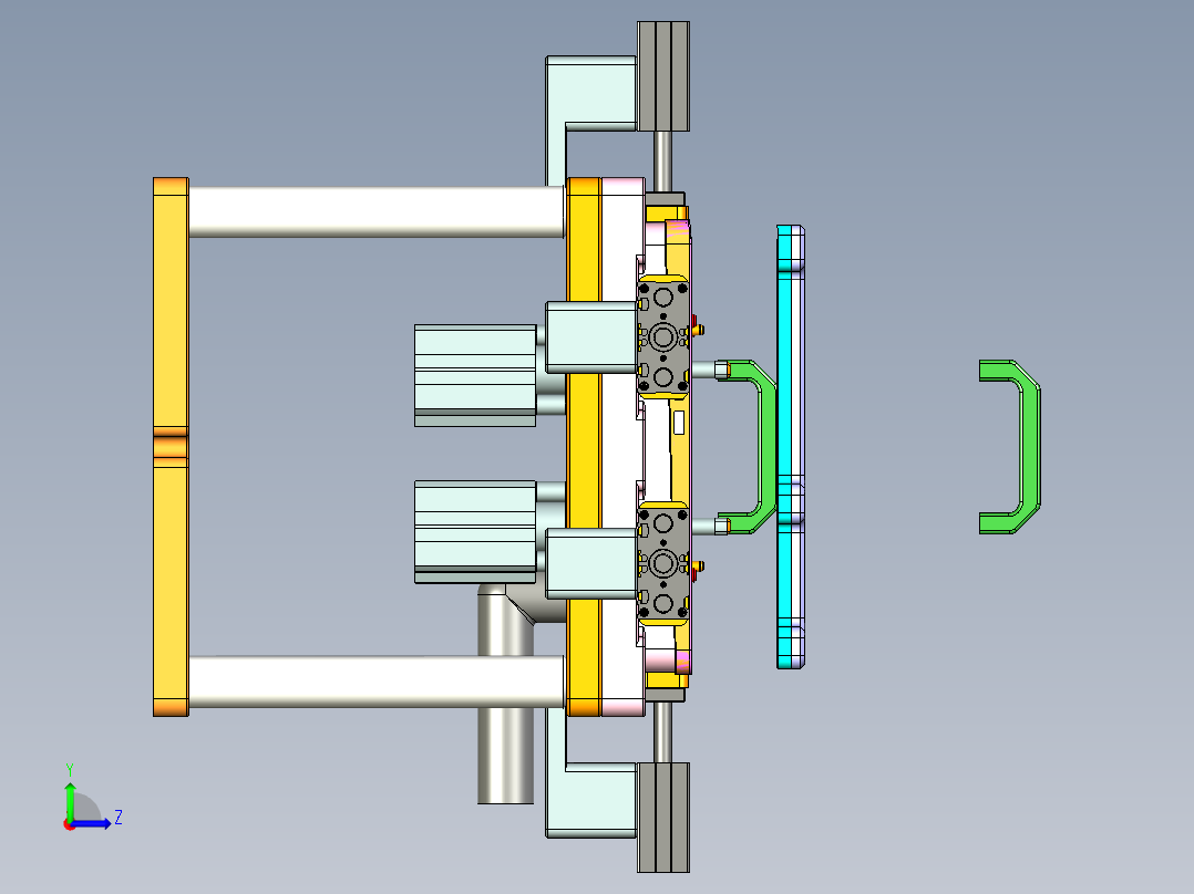 AAPA0-TRIM-笔记本CNC工装夹具三维模型CNC5-20170322左视图