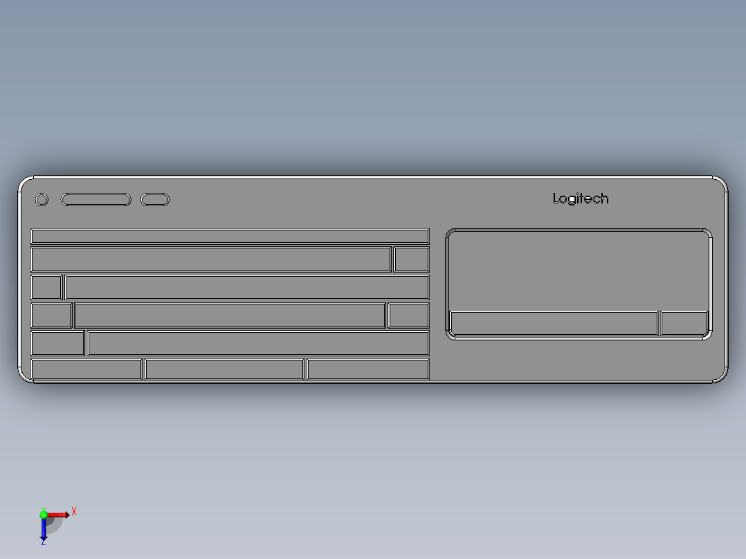 OP50-罗技K400r-WCQ俯视图