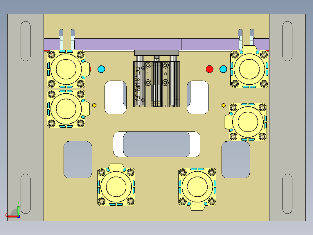 X7400-C笔记本CNC工装夹具三维模型-CNC验证铣HINGE转轴-210222后视图