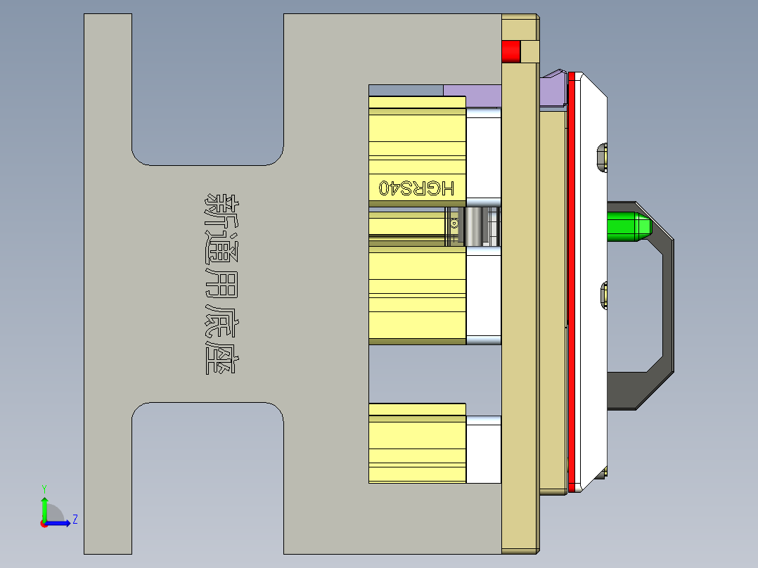 X7400-C笔记本CNC工装夹具三维模型-CNC验证铣HINGE转轴-210222左视图