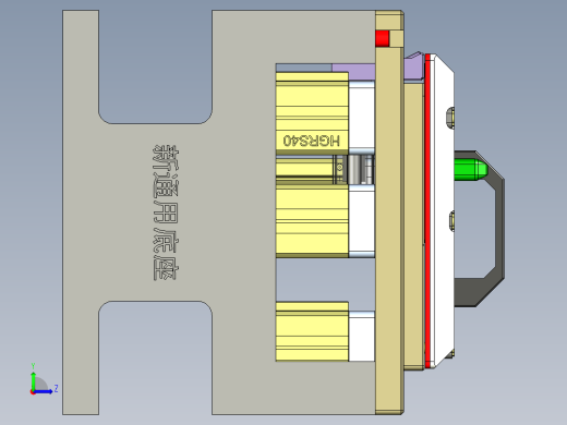 X7400-C笔记本CNC工装夹具三维模型-CNC验证铣HINGE转轴-210222左视缩略图