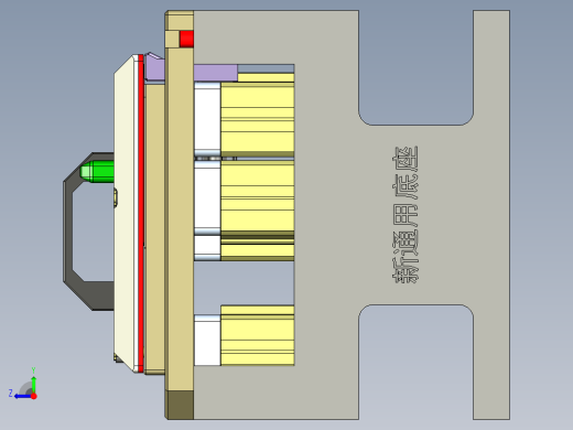 X7400-C笔记本CNC工装夹具三维模型-CNC验证铣HINGE转轴-210222右视缩略图