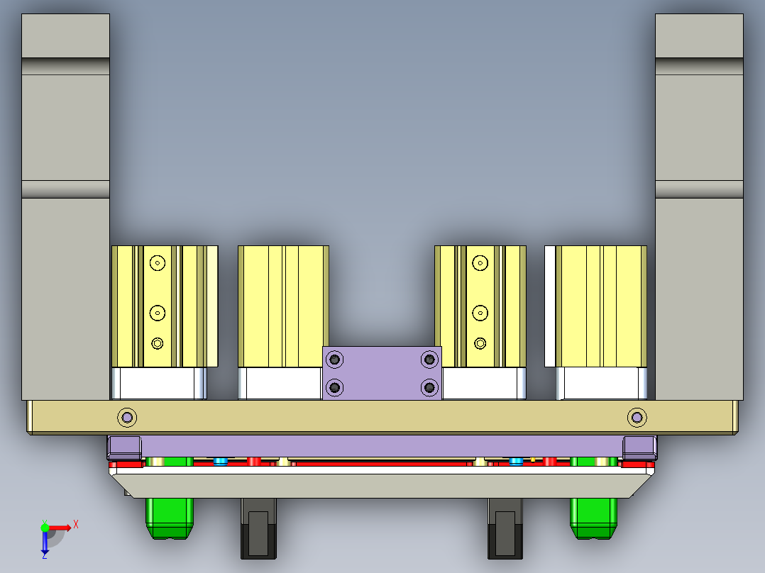 X7400-C笔记本CNC工装夹具三维模型-CNC验证铣HINGE转轴-210222俯视图