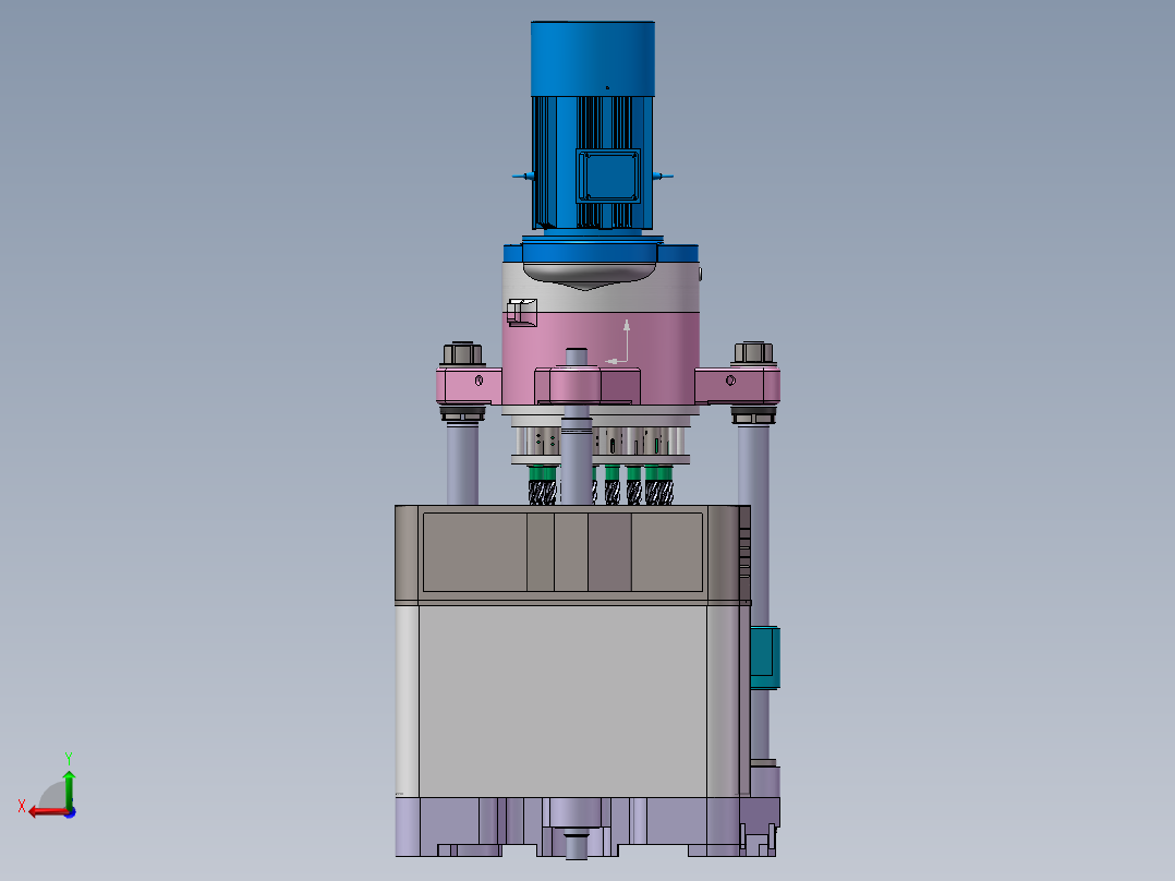 多孔钻床后视图