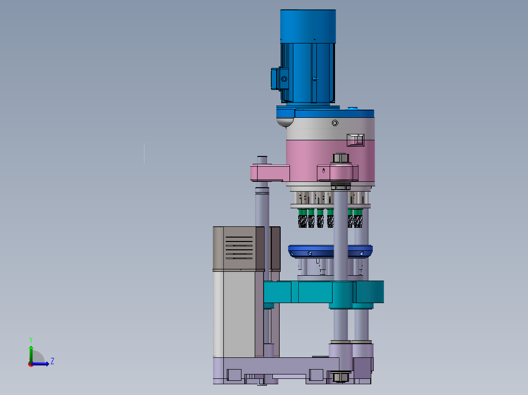 多孔钻床左视图