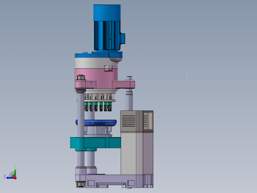 多孔钻床右视缩略图