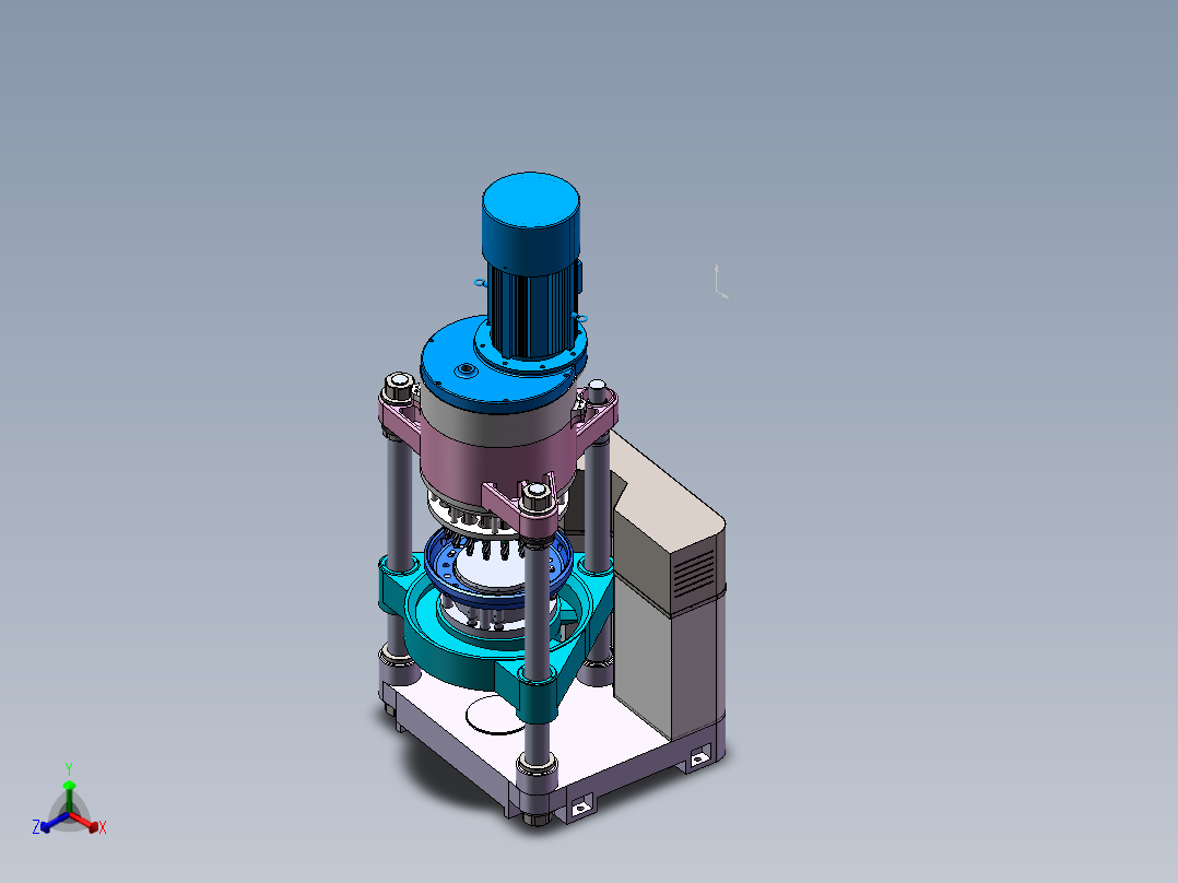 多孔钻床正等轴测图