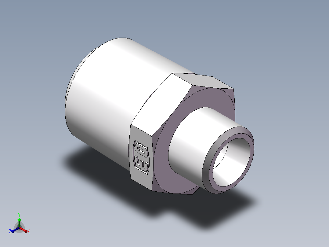 美制锥螺纹、1CN-14-08正等轴测图