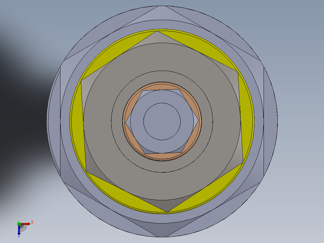 电线电热塞俯视图