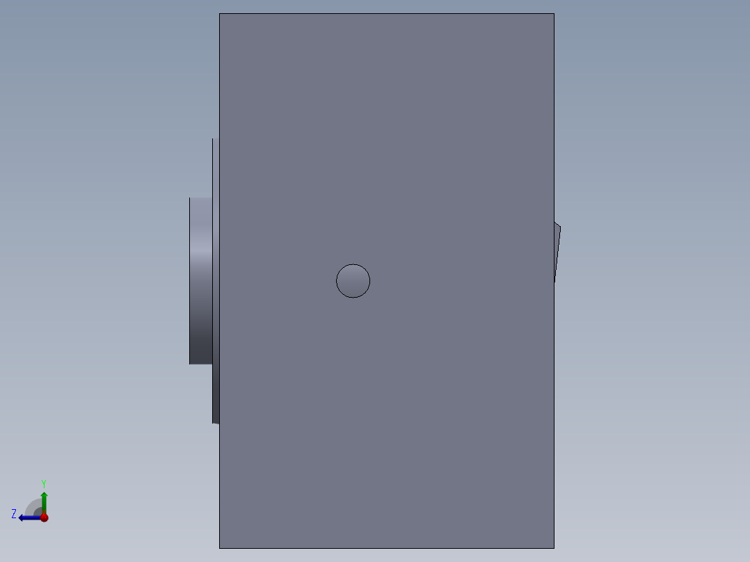 微型气缸右视图